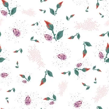 ORNATE PATTERN WITH FLORAL ELEMENTS Stock Illustration