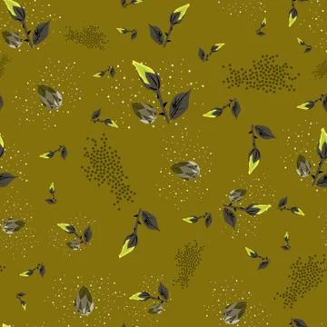 ORNATE PATTERN WITH FLORAL ELEMENTS Stock Illustration