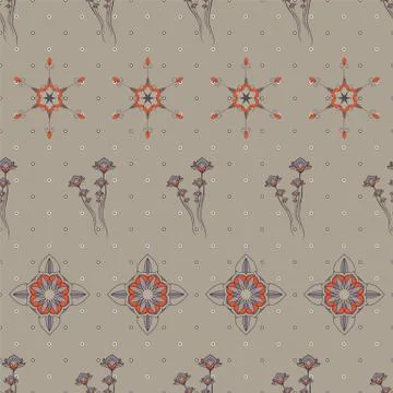 ORNATE PATTERN WITH FLORAL ELEMENTS Stockillustratie