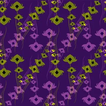 ORNATE PATTERN WITH FLORAL ELEMENTS Stock Illustration