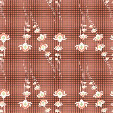 ORNATE PATTERN WITH FLORAL ELEMENTS Stock Illustration