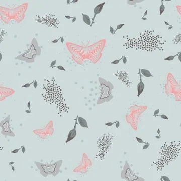 ORNATE PATTERN WITH FLORAL ELEMENTS Stockillustratie