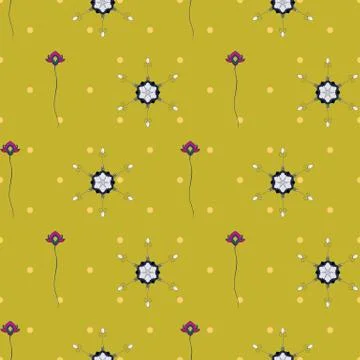 ORNATE PATTERN WITH FLORAL ELEMENTS Stockillustratie