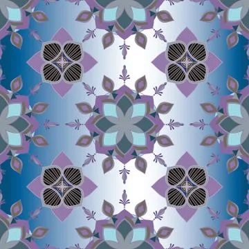 ORNATE PATTERN WITH MANDALA ELEMENTS Illustrazione stock