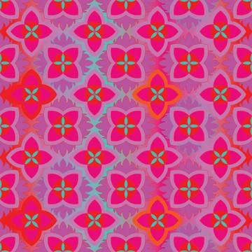 ORNATE PATTERN WITH MANDALA ELEMENTS Stock Illustration