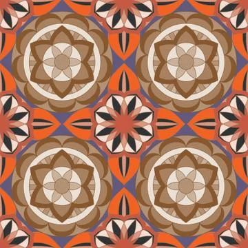 ORNATE PATTERN WITH MANDALA ELEMENTS Stockillustratie