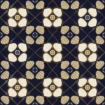 ORNATE PATTERN WITH MANDALA ELEMENTS Illustrazione stock