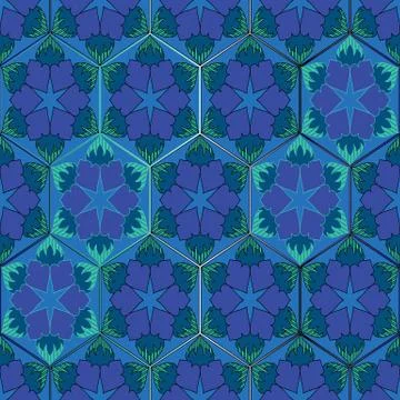 ORNATE PATTERN WITH MANDALA ELEMENTS 스톡 일러스트