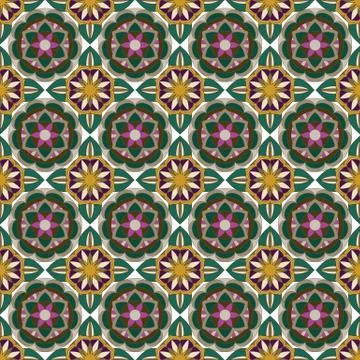 ORNATE PATTERN WITH MANDALA ELEMENTS Stockillustratie