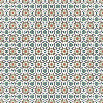 ORNATE PATTERN WITH MANDALA ELEMENTS Stock Illustration