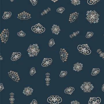 ORNATE PATTERN WITH TRADITIONAL ELEMENTS Stock Illustration