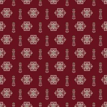 ORNATE PATTERN WITH TRADITIONAL ELEMENTS Stock Illustration