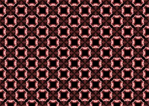 Ornate pink seamless repeat pattern illustration 스톡 일러스트