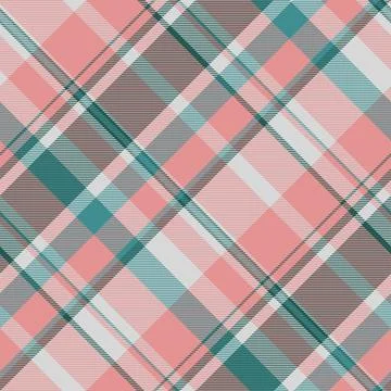 Ornate plaid pattern background, international seamless textile vector. Her.. Illustrazione stock