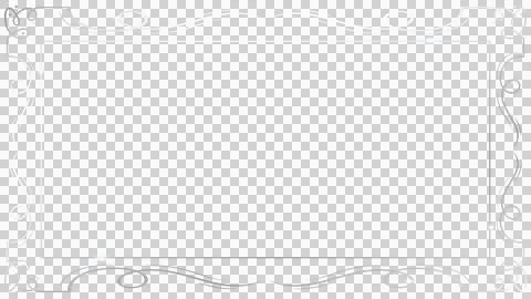 Ornate rectangular border is showing flat design vintage swirls on transparent Stock Illustration