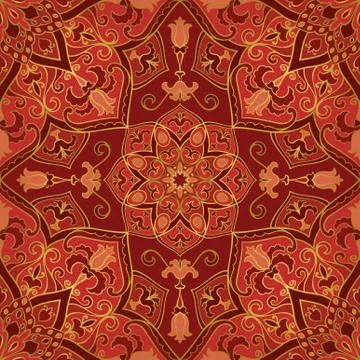 Ornate red pattern. Stock Illustration