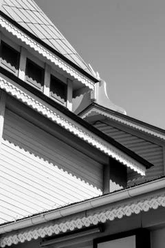 Ornate Rooftop Edging Stock Photos