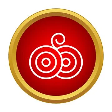 Ornate scroll element showing circular pattern icon 스톡 일러스트