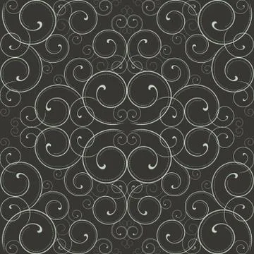 Ornate Scroll Pattern Illustrazione stock