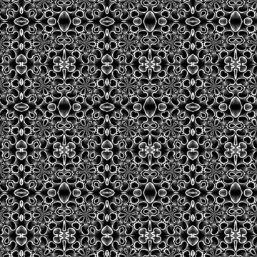 Ornate Seamless Pattern Abstract Art Stock Illustration