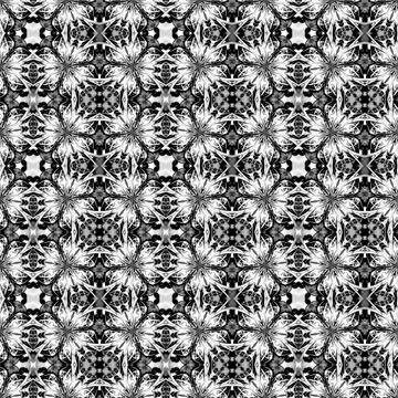 Ornate Seamless Pattern Abstract Art Stock Illustration