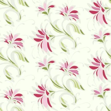 Ornate seamless pattern with abstract flowers. Stockillustratie