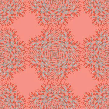 Ornate seamless pattern with abstract form of trendy living corals. Stock Illustration