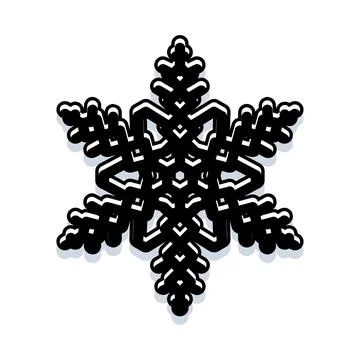 Ornate snowflake crystal displaying winter cold season symmetry Stock Illustration