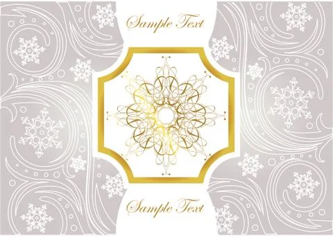 Ornate snowflake Stock Illustration