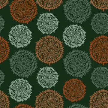 Ornate snowflake pattern on grunge background Stock Illustration