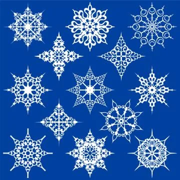 Ornate snowflakes Иллюстрация