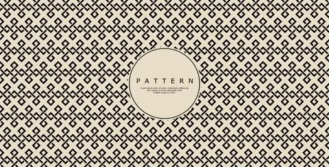 Ornate square line zig zag abstract pattern design. Decorative box line pattern. Stock Illustration