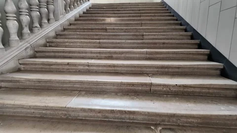 Ornate Stone Staircase Elegance 스톡 동영상 293044603