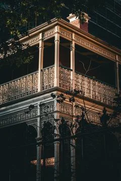 Ornate Vintage Building in Evening Light Stock Photos
