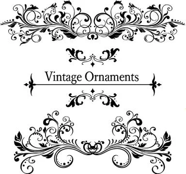 Ornate vintage design elements Stock Illustration