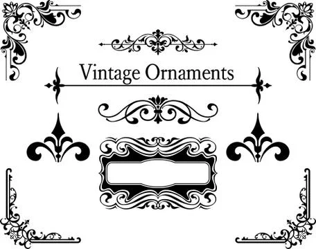 Ornate vintage design elements イラスト素材