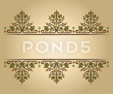 Ornate vintage frames 01 Stock Illustration
