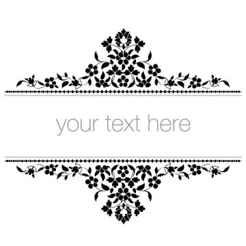 Ornate vintage frames four Stock Illustration