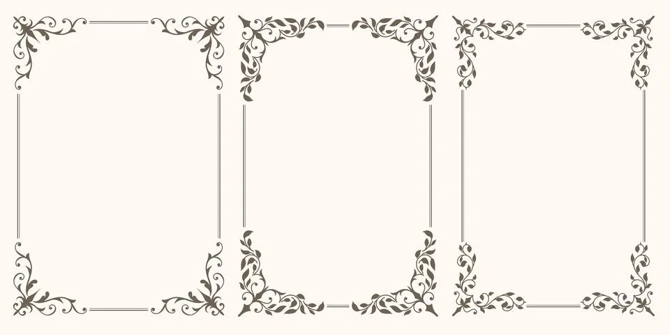 Ornate vintage frames Illustrazione stock