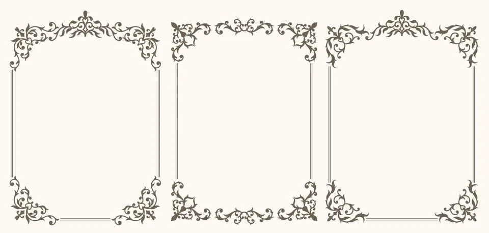 Ornate vintage frames Stock Illustration