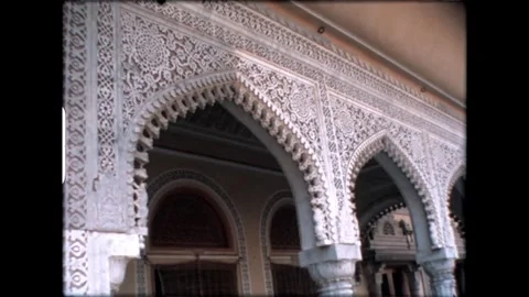 Ornate White Arch Stock Footage 276293218
