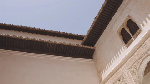 Ornate Windows In The Alhambra Stock Footage 141544445