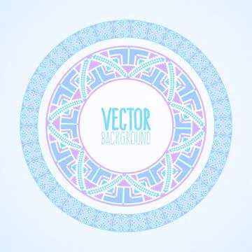 Ornated frame, vector background based on ukrainian embroidered border Stock Illustration