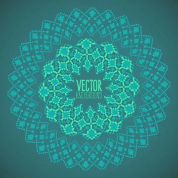 Ornated frame, vector background based on ukrainian embroidered border Stock Illustration