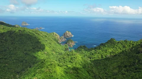Orong Bukal forest and cliffs area, in West Lombok, Indonesia Vidéo 337429913