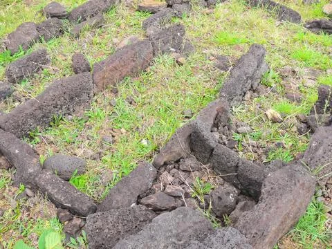 Orongo, the relevance of Easter Island. Foto stock
