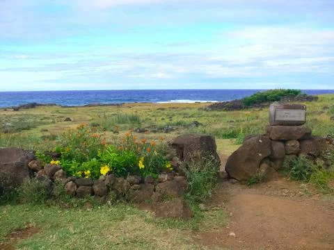 Orongo, the relevance of Easter Island. Stock Photos