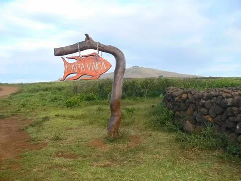 Orongo, the relevance of Easter Island. Stock Photos