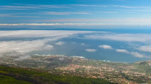 Orotava Valley Cloud 4K Timelapse Stock Footage 329671302