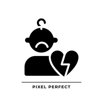 Orphan black glyph icon Stock Illustration